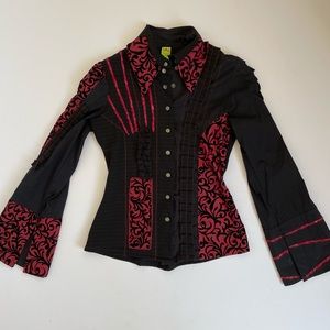 Save the Queen Gothic Button Down Long Sleeve